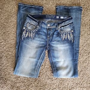 Miss Me Feather Signature Boot Cut Jeans. 28. New.